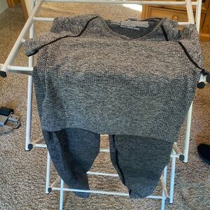 Pink seamless xl polyester stretch set